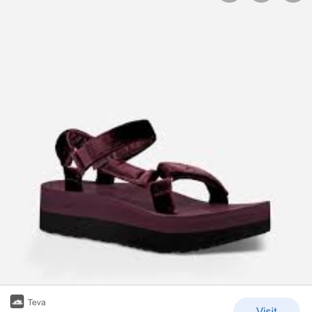 Velvet Teva flatform Sandals